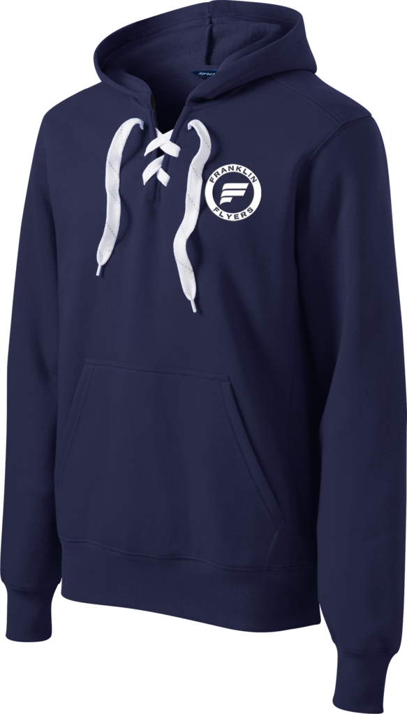 Franklin Flyers Logo Lace Up Hoodie - Sport-tek Men's Lace Up Pullover Hooded Sweatshirt (583x1023), Png Download
