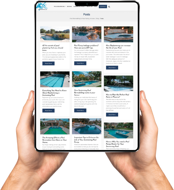 Cdc Pools Gets Remodelled Online With Fresh Sell - Online Advertising (800x806), Png Download