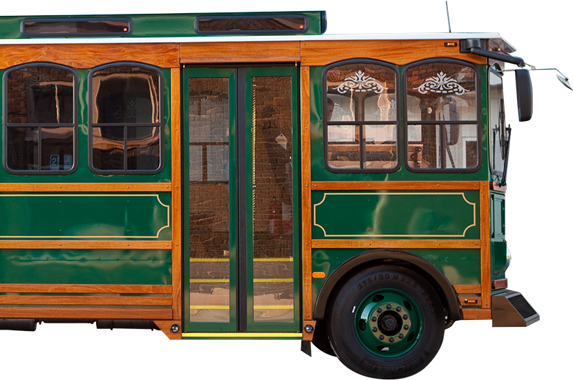 The Villager Is Our Original Trolley Design, Which - 2000 Hometown Trolleys Villager (829x550), Png Download