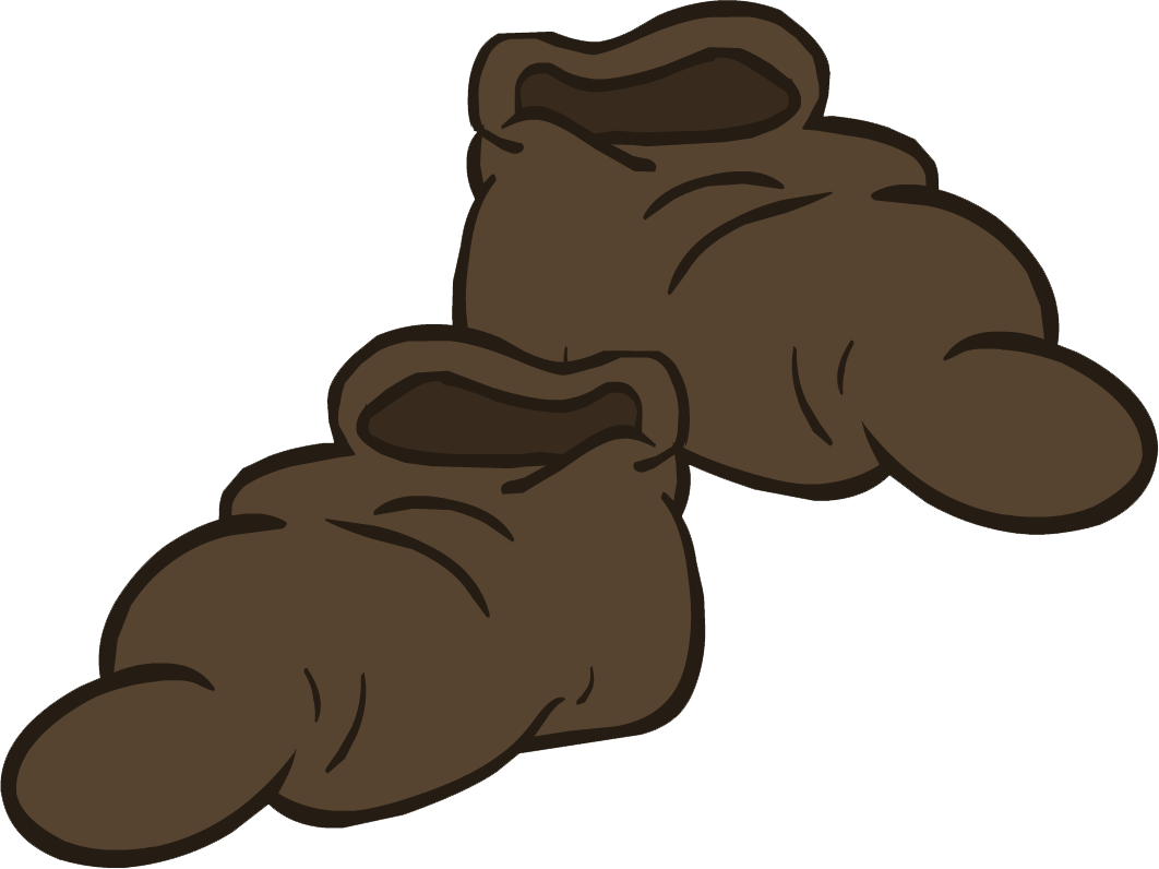 Villager Shoes - Club Penguin Brown Shoes (1062x796), Png Download