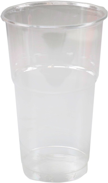 Glass, Beer/soft Drink Glass, With Collar, Pet, 300ml, - Pint Glass (640x640), Png Download