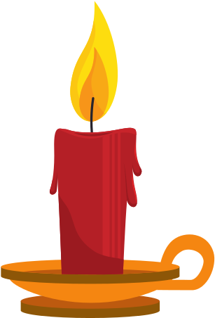 Lit Candle - Vector Graphics (550x550), Png Download