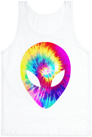 Tie Dye Alien Head - Peace Sign Tie Dye Alien (484x484), Png Download