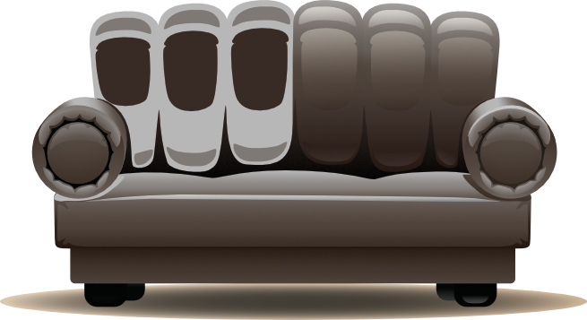 Sofa - Couch (655x357), Png Download