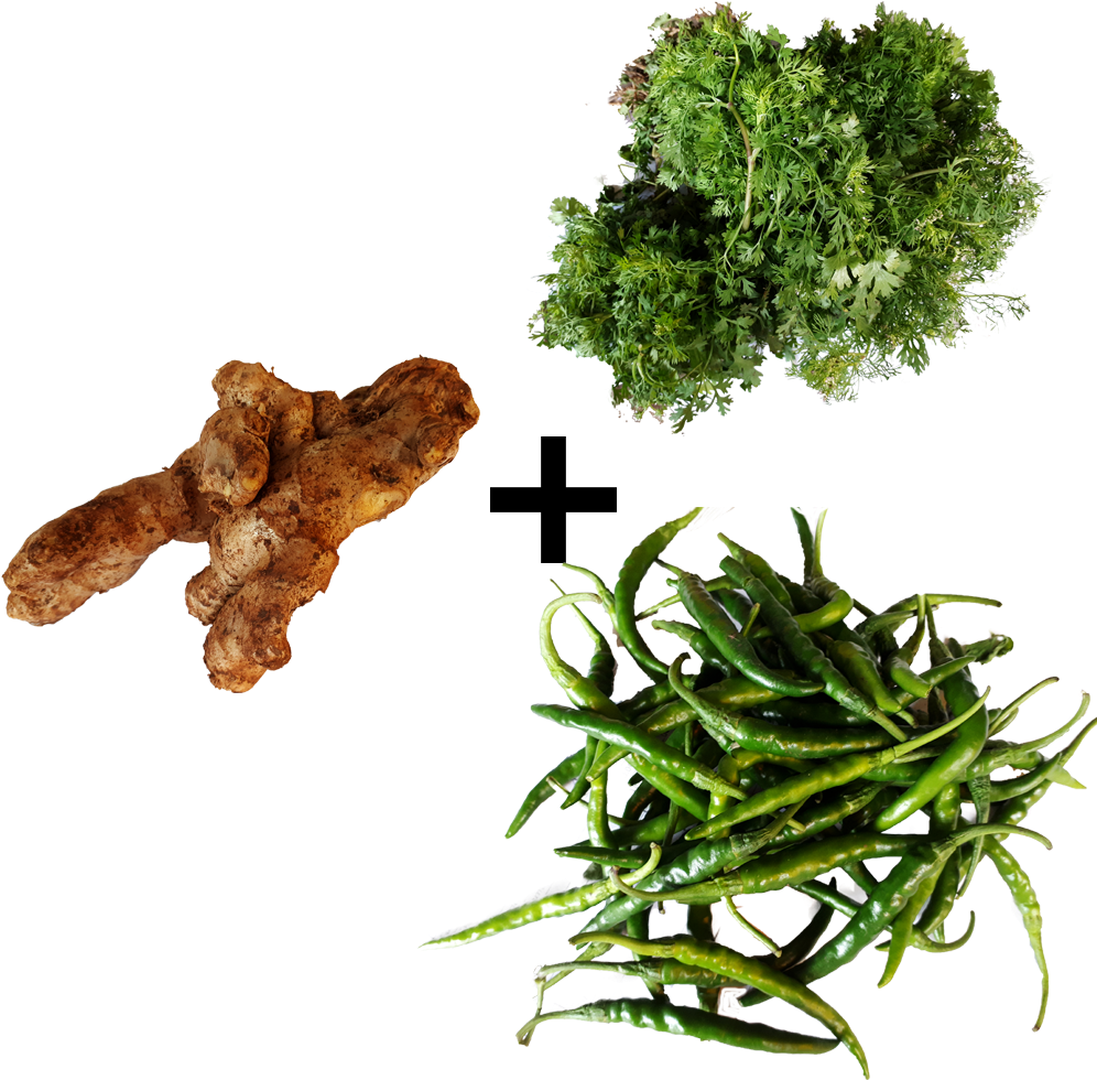 Coriander Leaves Green Chili Ginger Combo Fsale Order - Chili Pepper (1000x1000), Png Download