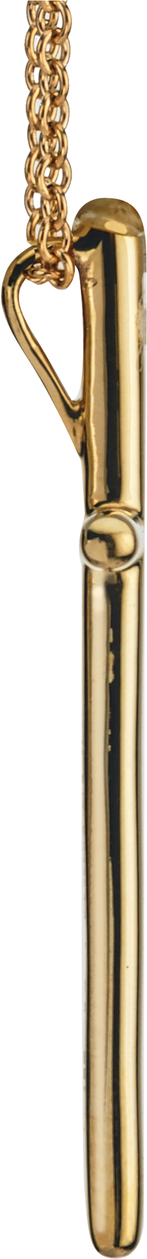 Necklace Cross Large Yellow Gold 18k With Chain - Chain (2700x2700), Png Download