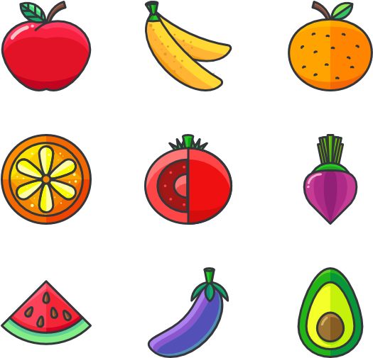 Fruits And Vegetables - Prehistory Icon (600x564), Png Download