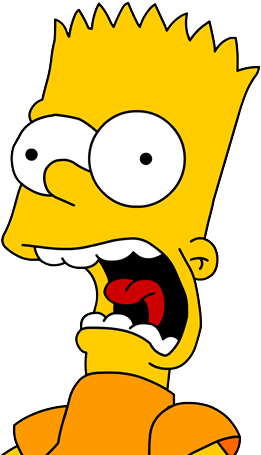 My Fog Of Distress - Bart Simpson Scared Png (267x456), Png Download
