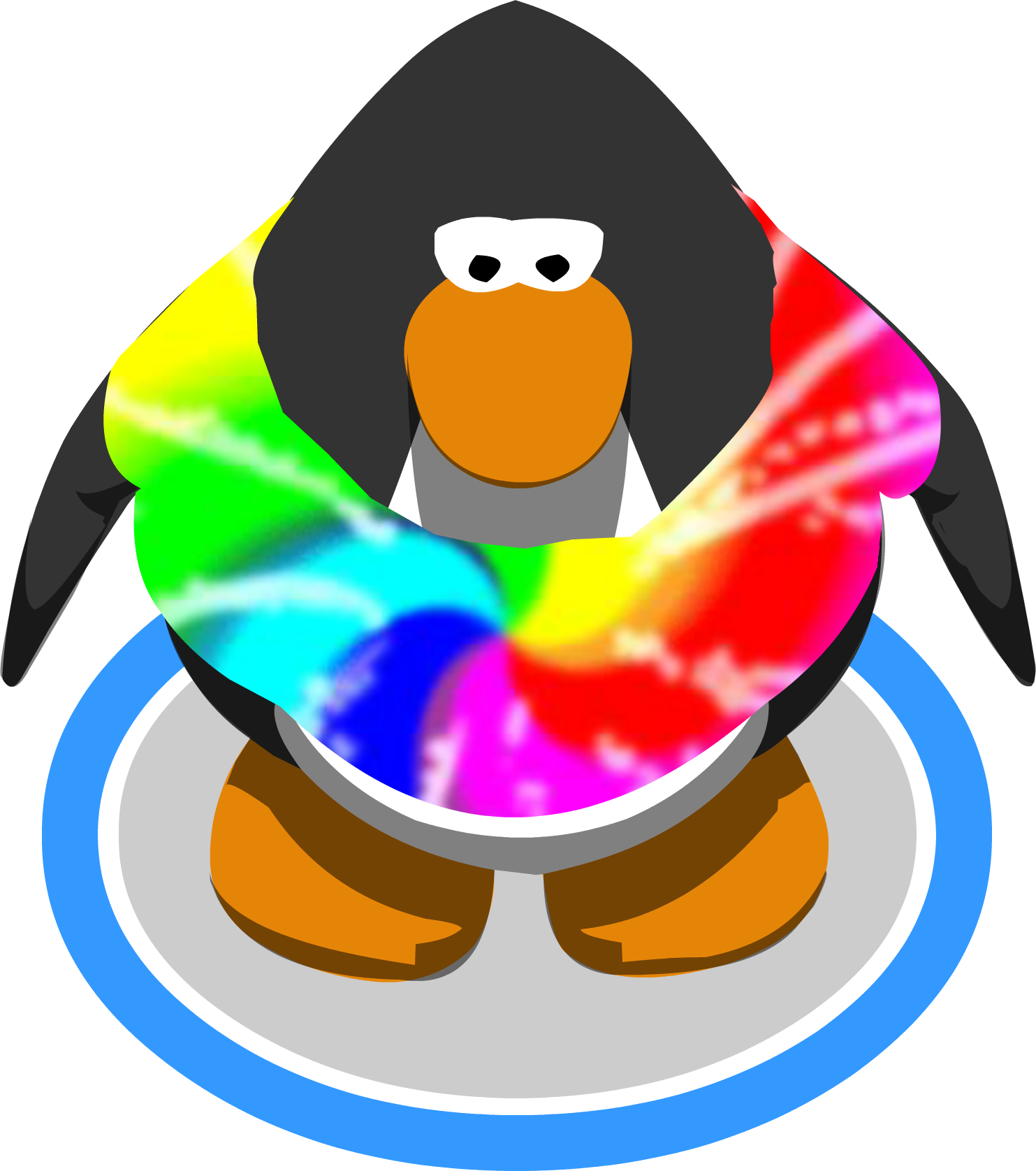 Tie Dye Shirt Ig - Red Penguin Club Penguin (1483x1676), Png Download