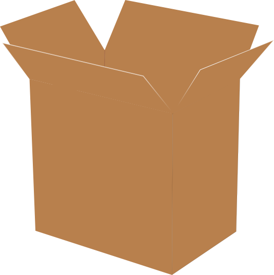 Cardboardbox-unlit - Cardboard Box Color (534x536), Png Download