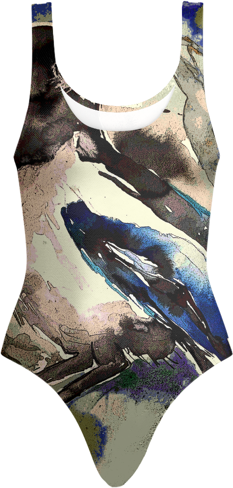 Swimsuit In Artistic Bird - Maillot (1024x1024), Png Download