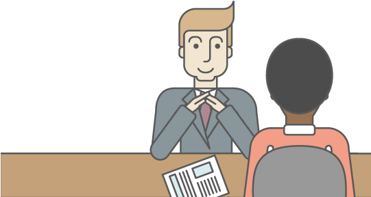 Job Interview Cartoon Png (540x326), Png Download