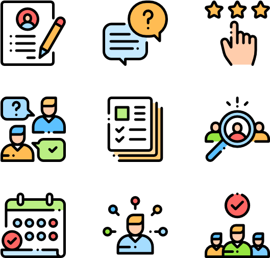 Interview - Amusement Park Icons (600x564), Png Download