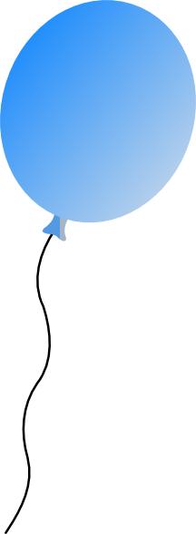 Blue Balloon Svg Clip Arts 216 X 586 Px (216x586), Png Download