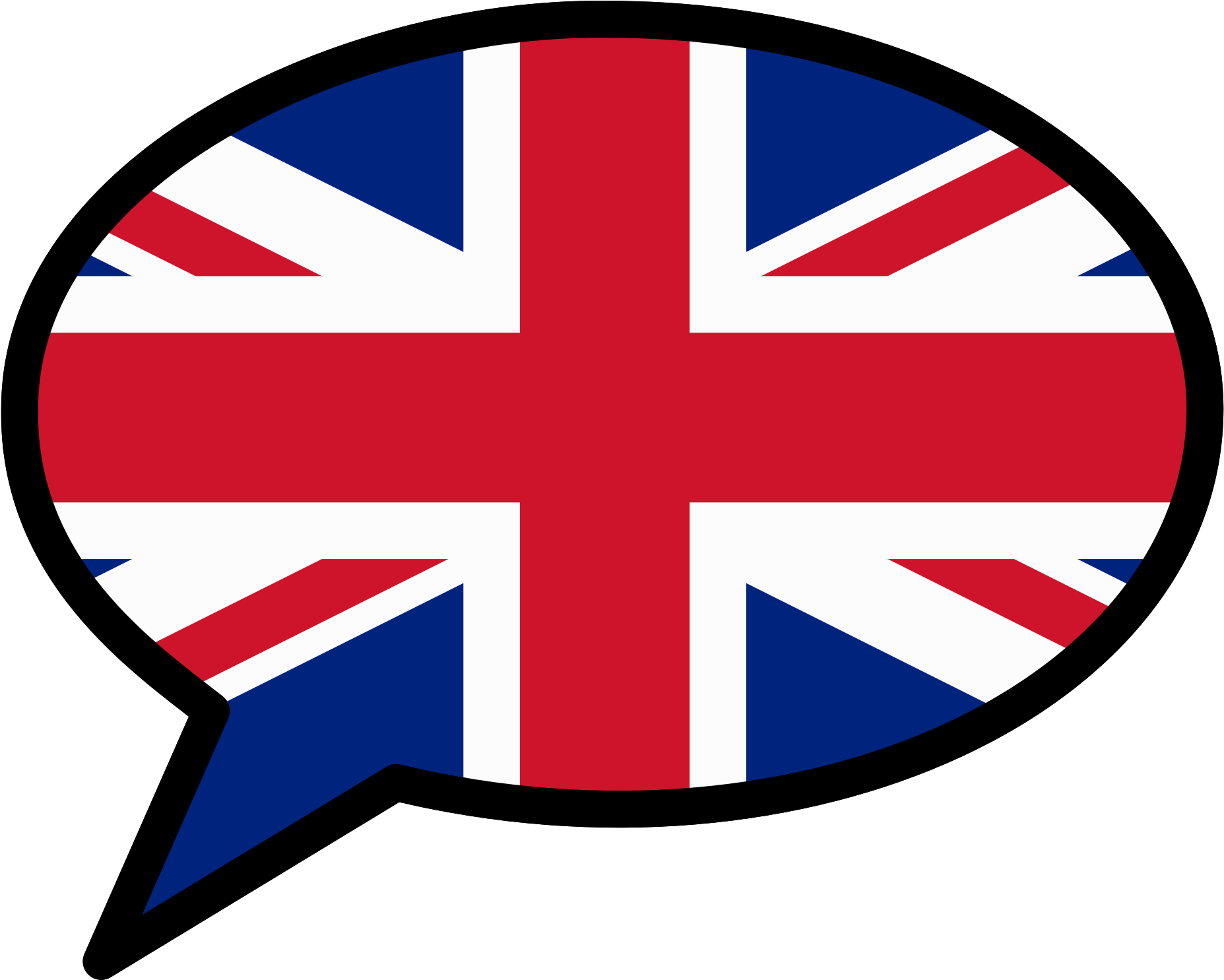 English Speech Balloon - British Flag Speech Bubble (514x414), Png Download