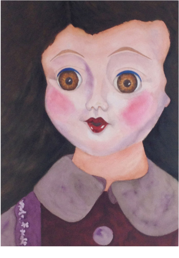 Doll - Watercolor Painting (1000x840), Png Download