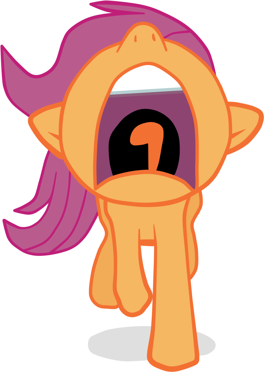 Arcum42, Nose In The Air, Open Mouth, Running, Safe, - Scootaloo Scared Png (1137x1479), Png Download