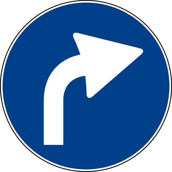 Panneau De Signalisation Bleu (600x600), Png Download