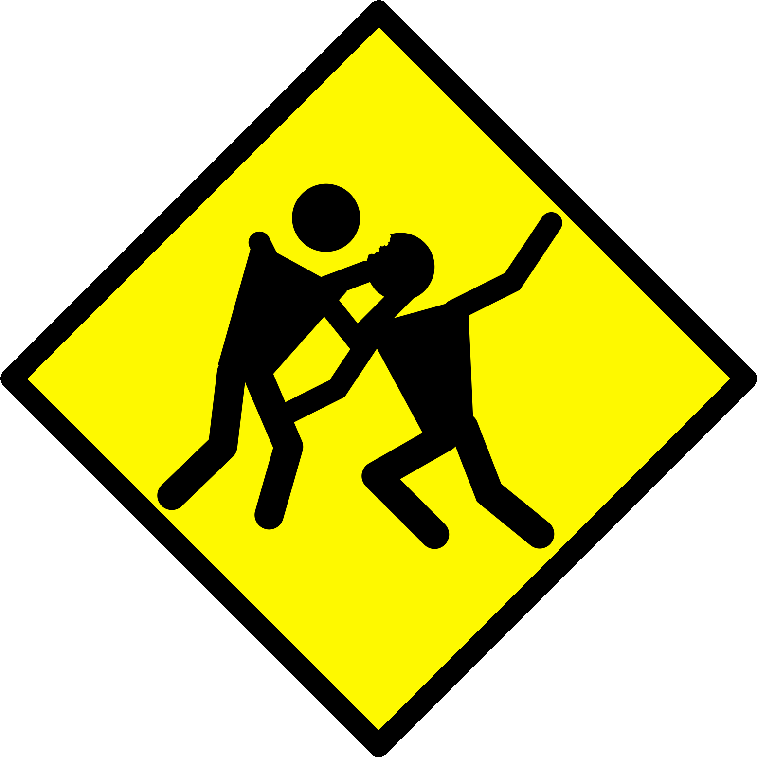Funny Caution Signs Clipart, Free Funny Caution Signs - Zombie Road Sign (600x600), Png Download