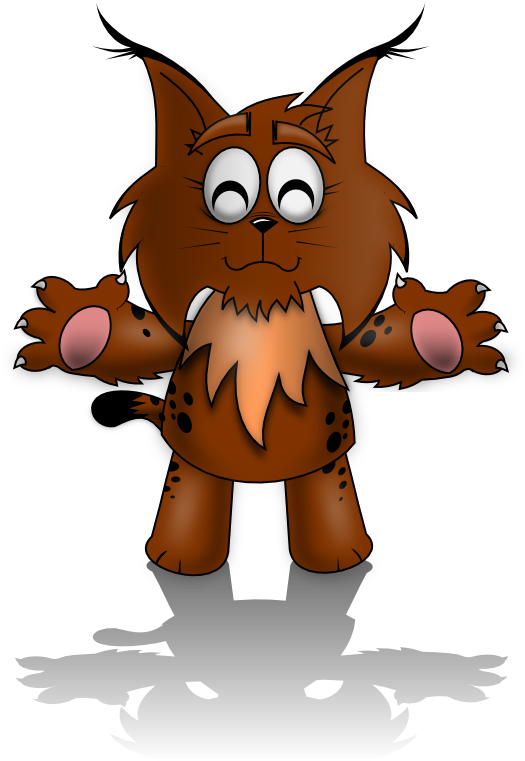 Free Library Bobcat Clipart Linx - Lynx Clipart Animal (528x844), Png Download