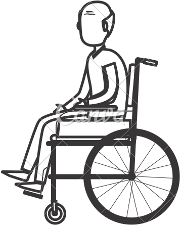 Png Freeuse Library Drawing At Getdrawings Com Free - Cartoon Man In Wheelchair No Background (550x550), Png Download