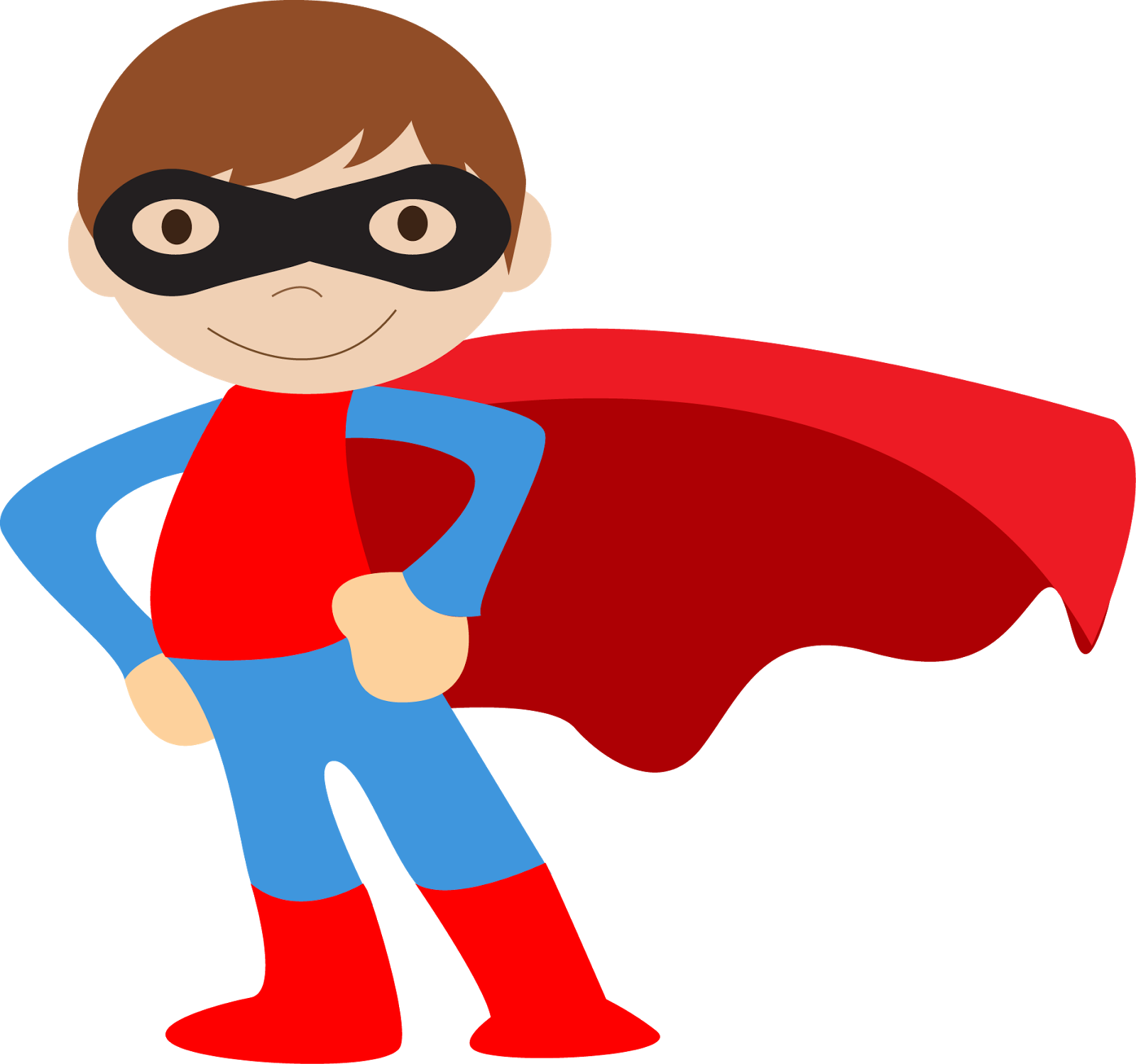 Kids Dressed As Superheroes Clipart - Super Hero Clip Art Boys (1600x1498), Png Download