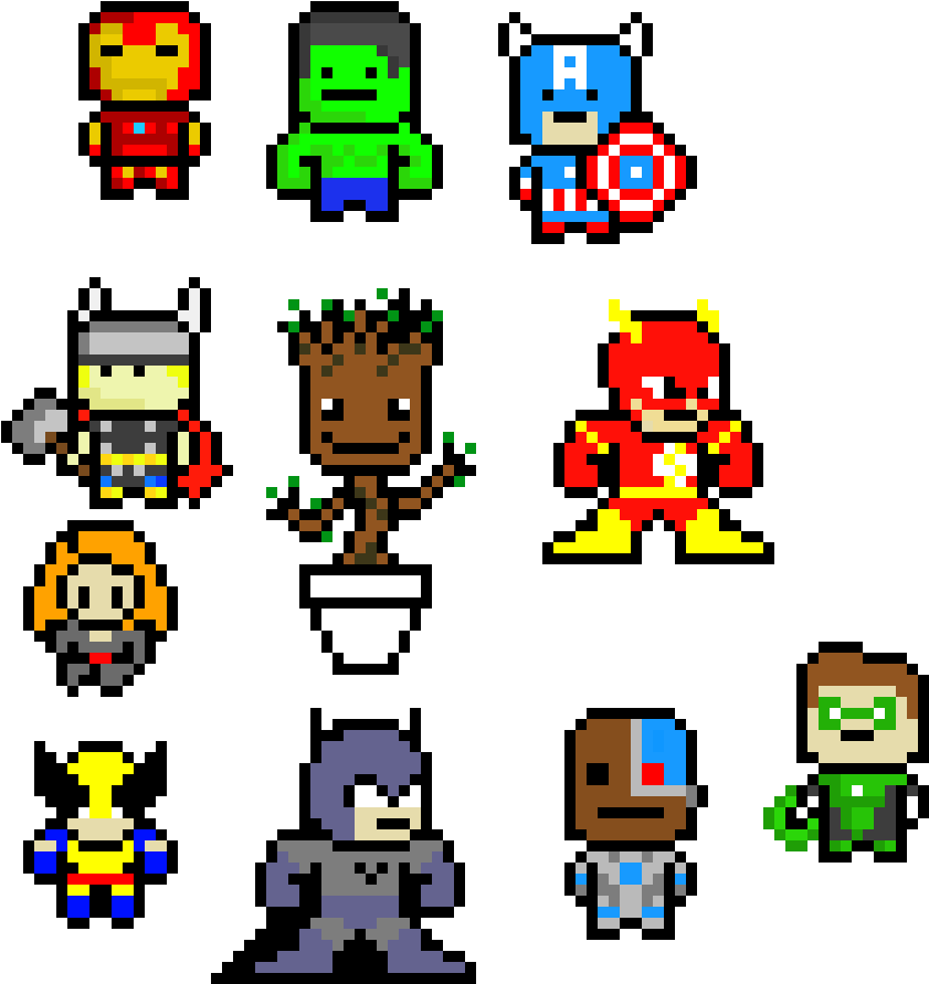 Superheroes - Almofada Capitao America Pixel Marvel (890x960), Png Download