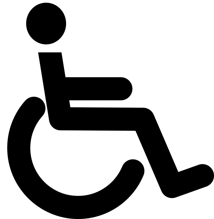 Wheelchair, Person, Help, Disabled, Handicap - Disabled Sign (706x720), Png Download