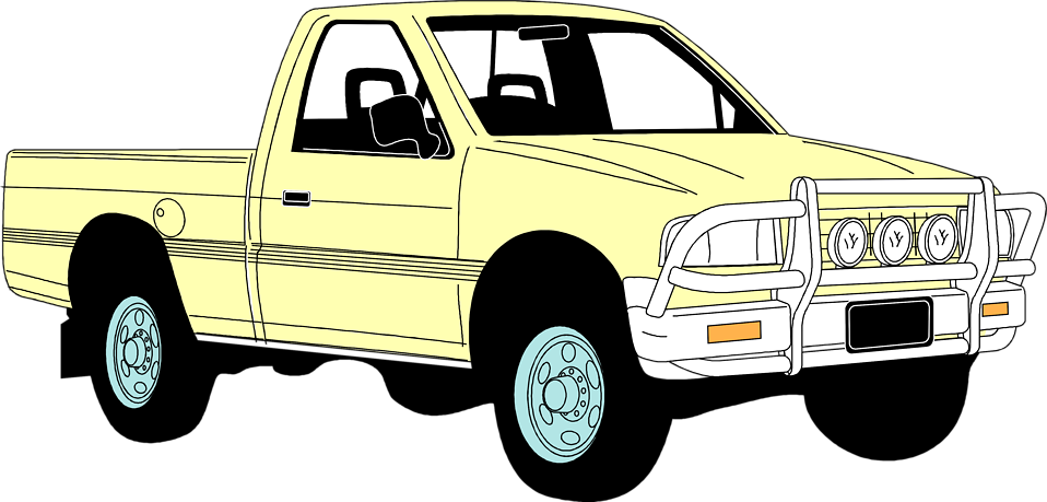 Clip Art Freeuse Pickup Truck Clipart Free - Pick Up Truck Clip Art (958x459), Png Download