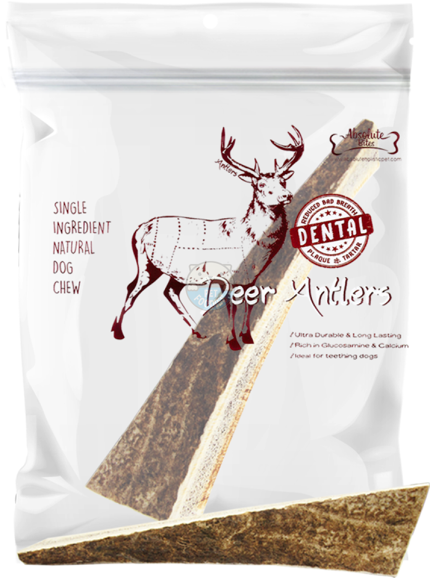 Absolute Bites Half Deer Antlers Dental Chew - Antler (1200x1200), Png Download