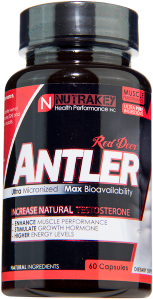 Red Deer Antler - Nutrakey, Red Deer Antler - 60 Caps (600x600), Png Download