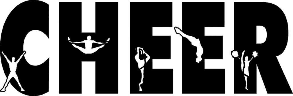 What Is Jam Hops All Star Cheer - Black And White Cheer Logos (1024x336), Png Download