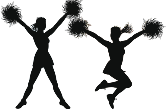 Two Cheerleaders - Porristas En Caricaturas (640x360), Png Download