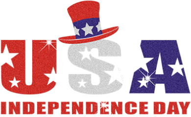 Usa Independence Day Glitter Vinyl Transfer Motif - Usa Independence Day Images Png (415x415), Png Download