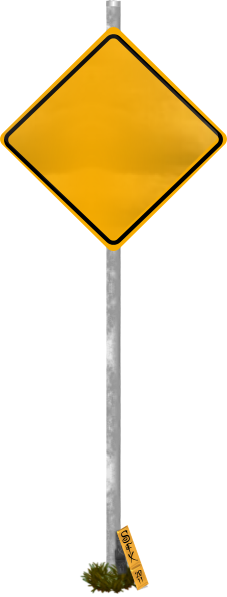 Blank Funny Road Sign 2 Transparent Png - International Antarctic Centre (227x597), Png Download