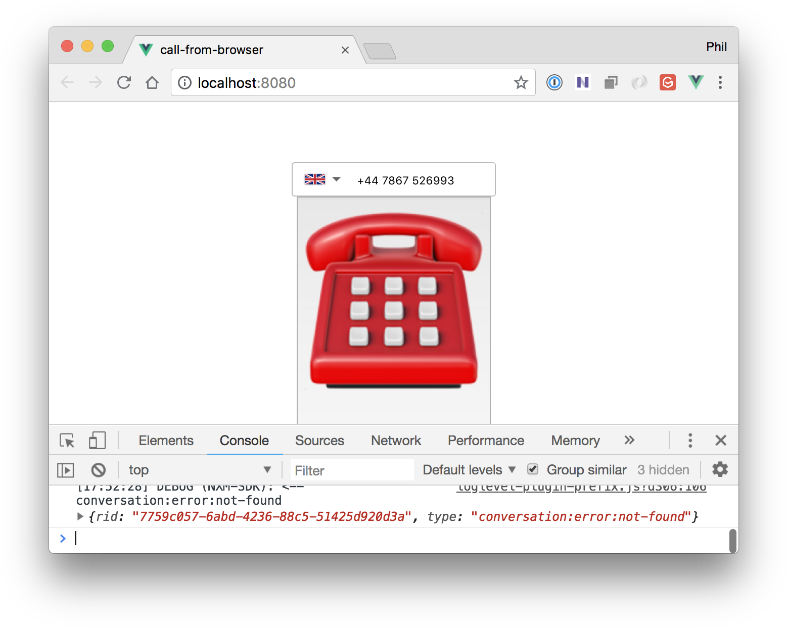 Conversation Not Found Message In Browser Console - User Interface (1588x1266), Png Download