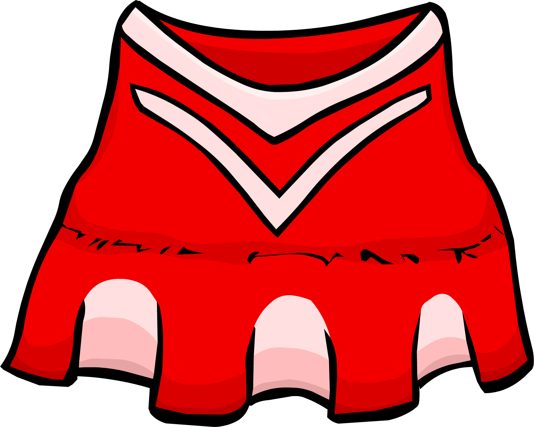 Red Cheerleader Outfit Clothing Icon Id 254 - Club Penguin Cheerleader (1847x1478), Png Download