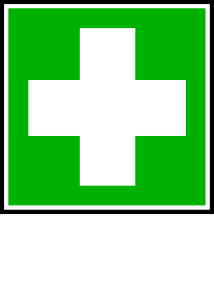 Red Cross And Green Cross (438x594), Png Download