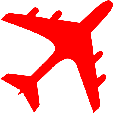 Red Plane Logo Pin It - Airplane Silhouette Red (400x400), Png Download