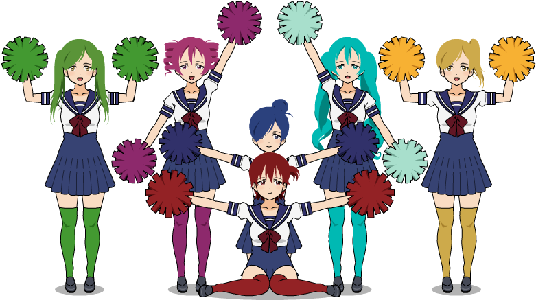 Cheerleader 6 - Yandere Simulator Cheerleaders (800x600), Png Download