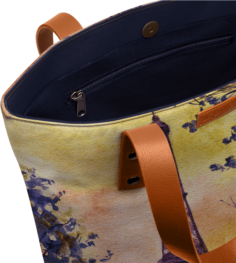 Dailyobjects Paris Watercolor Classic Tote Bag Buy - Bicycle (900x900), Png Download