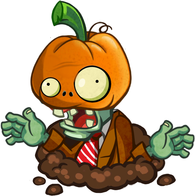 Zombies Heroes Discussion - Plants Vs Zombies Pumpkin (772x745), Png Download