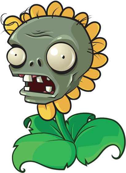 Sunflower Clipart Plant Vs Zombie Pencil And In Color - Plants Vs Zombie Art (532x584), Png Download
