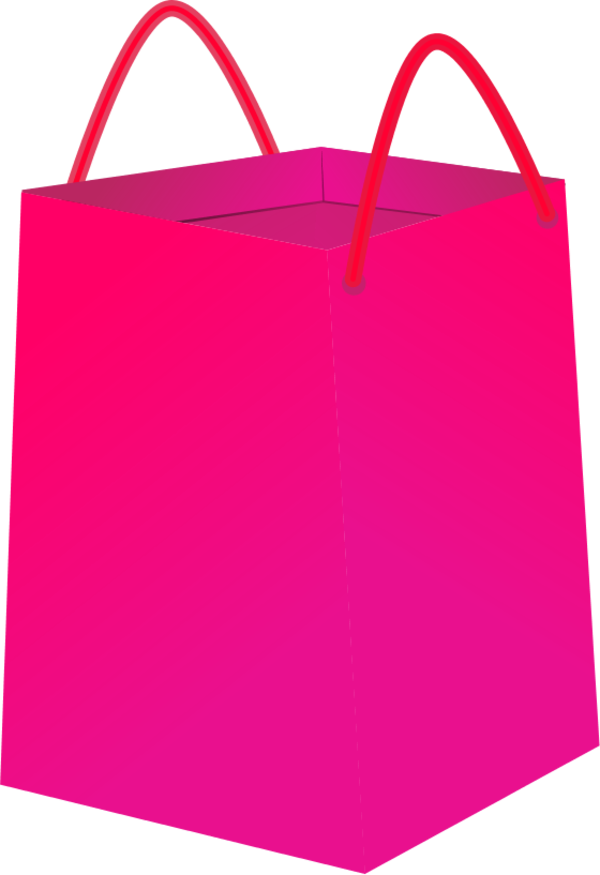 Cart Clipart Shopping Bag - Gift Bag Clip Art (600x875), Png Download