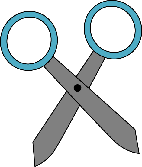 Blue Scissors Clip Art - Scissor Clipart No Background (470x553), Png Download