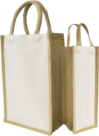 Jute Winebags - Paper Carry Bags Png (414x499), Png Download