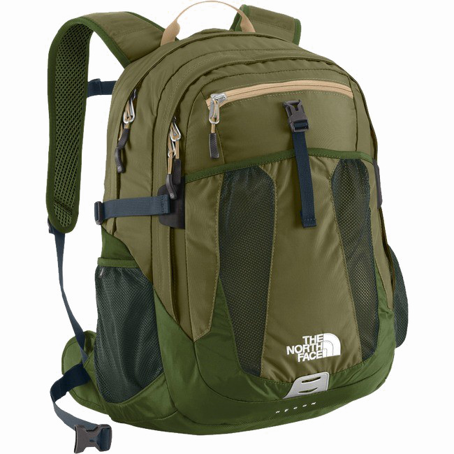 School Bag Png Photos - North Face Olive Green Backpack (650x650), Png Download