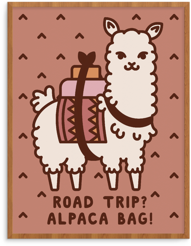 Alpaca Bag Print (1000x1000), Png Download