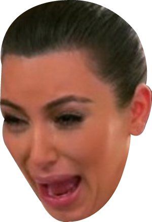 Face Transparent Kim Kardashian - Kim Kardashian Crying Face Transparent (300x439), Png Download