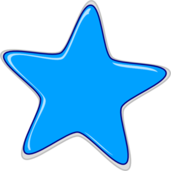 Blue Star Png Graphic Black And White Stock - Pink Star Clipart (598x600), Png Download